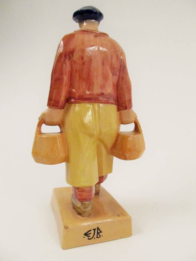 Seltene Keramik-Skulptur von Emile-Just Bachelet für Henriot Quimper im Angebot 2