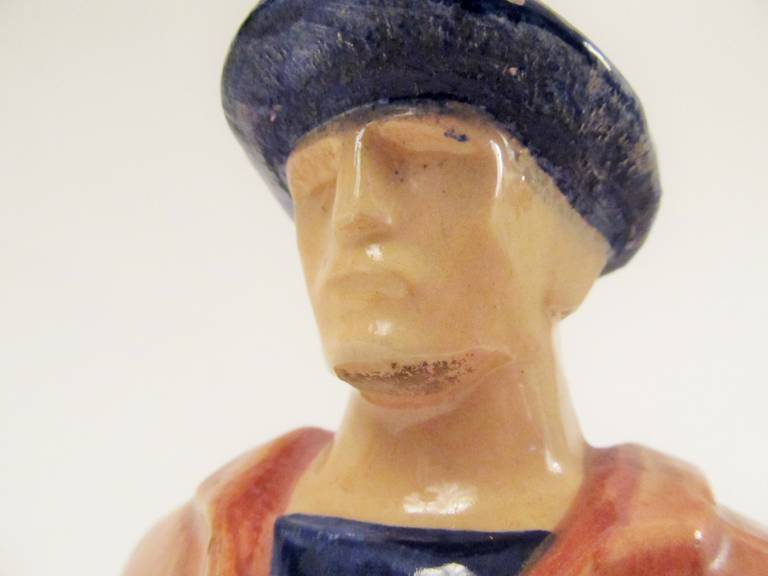 Seltene Keramik-Skulptur von Emile-Just Bachelet für Henriot Quimper im Angebot 4