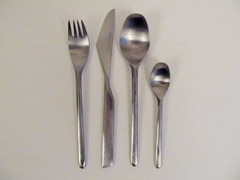 16 Piece Set of Tapio Wirkkala Composition S Stainless Flatware