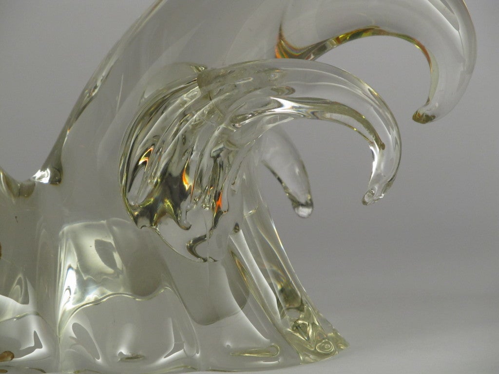 Blown Glass Salviati Murano Glass Spotted Koi Sculpture