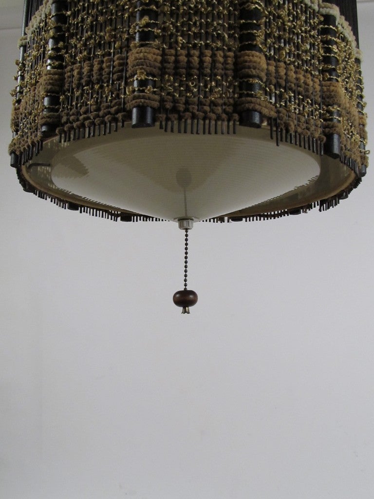 Plastic In the Style of Maria Kipp Hanging Swag Lamp