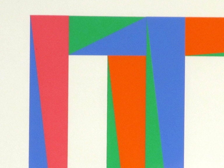 Paper Max Bill Pencil Signed and Numbered Serigraph 1972