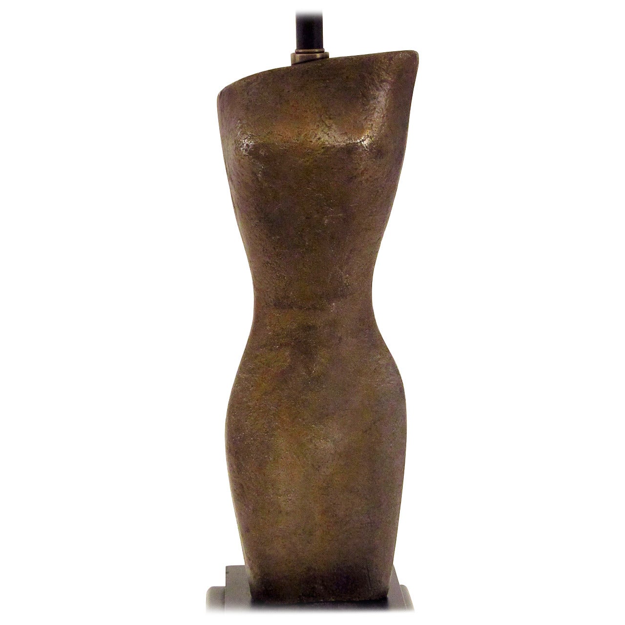 Female Torso Sculptural Table Lamp For Sale