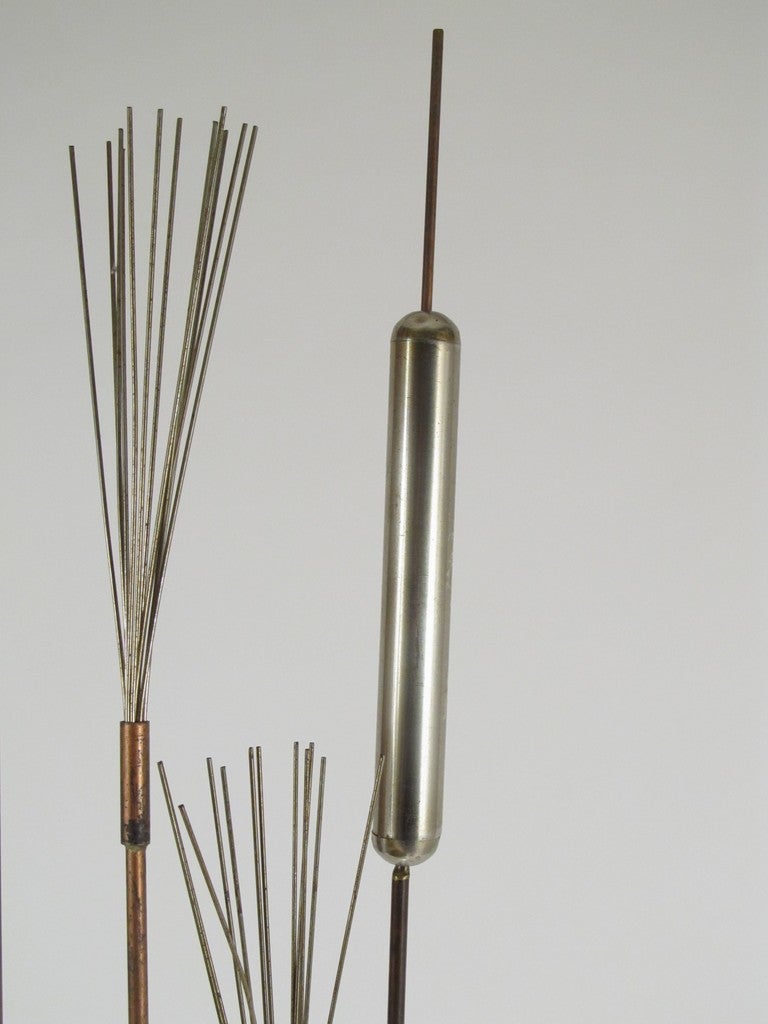 Illuminated C. Jere Illuminated Cattail Floor Sculpture Unsigned 1