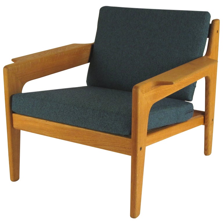 Komfort Denmark Oak Lounge Chair at 1stDibs