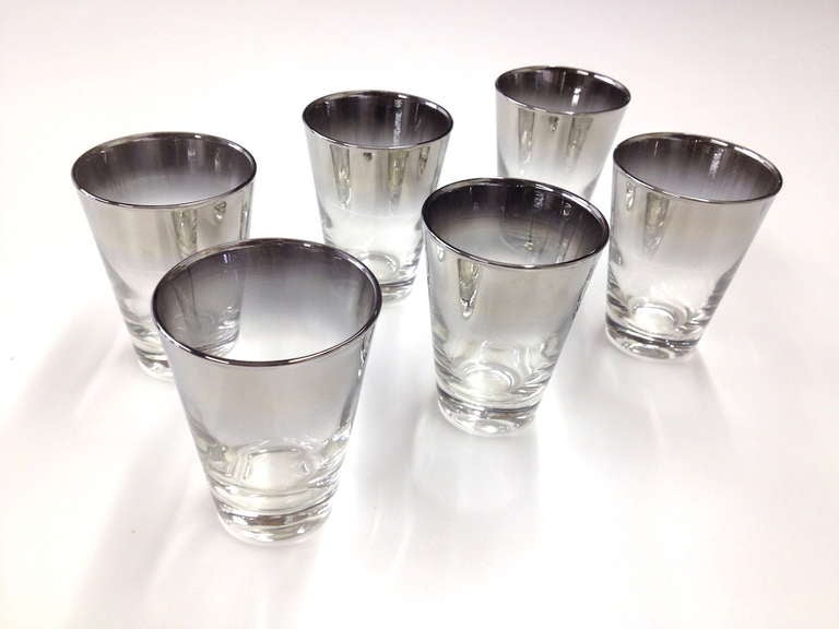 Mid-20th Century Dorothy Thorpe Pitcher and 6 Glass Set