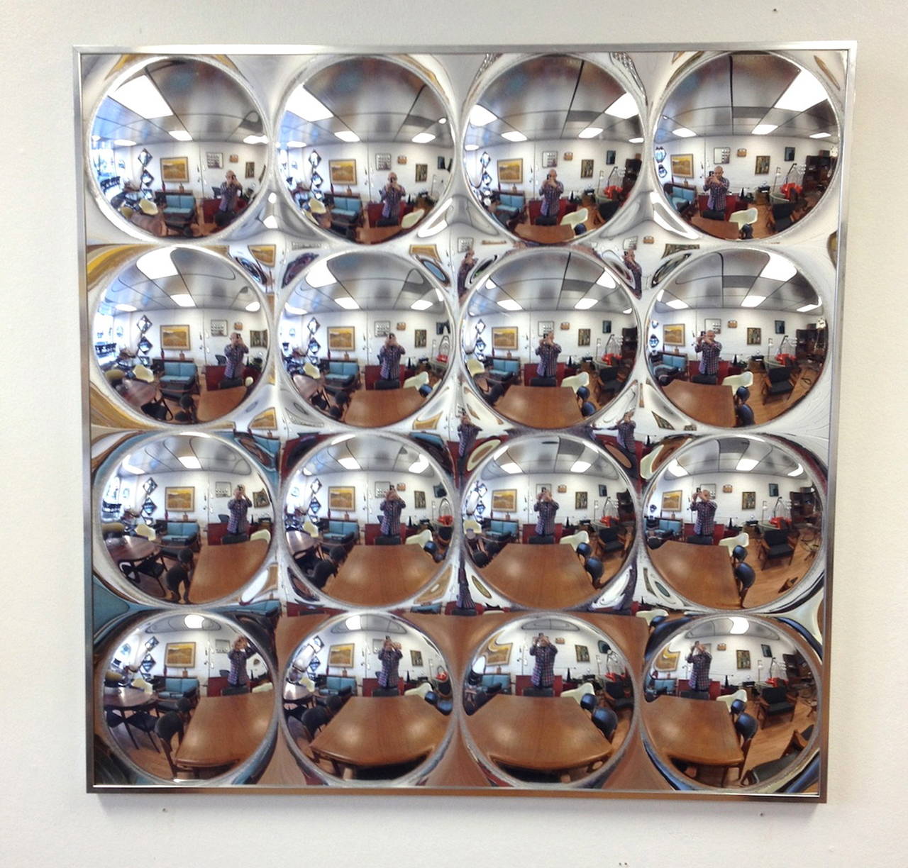 Mid-Century moderno Specchio da parete a bolla in stile Verner Panton vintage