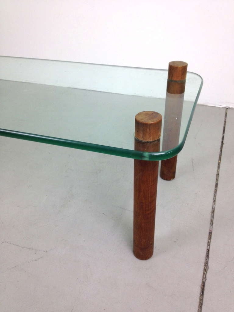 Wood and Glass Cocktail Coffee Table 6