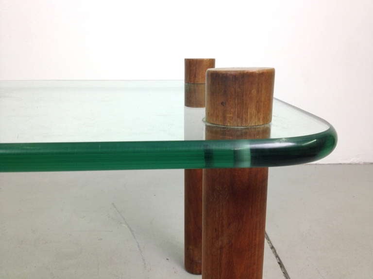 Wood and Glass Cocktail Coffee Table 2