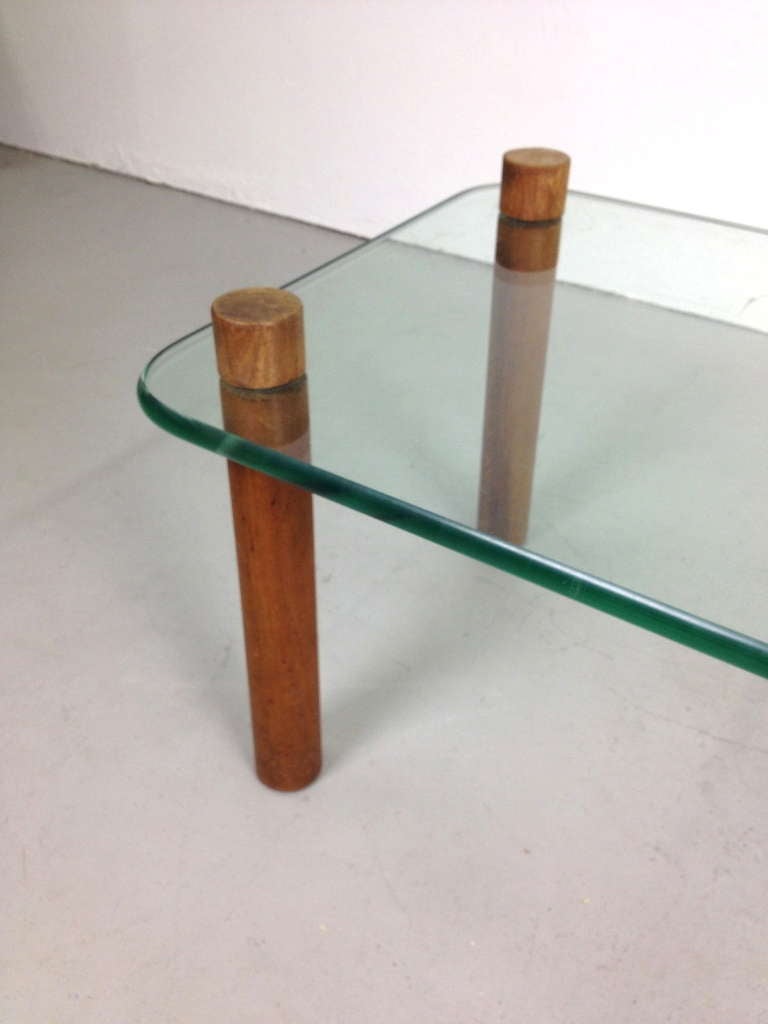 Wood and Glass Cocktail Coffee Table 5