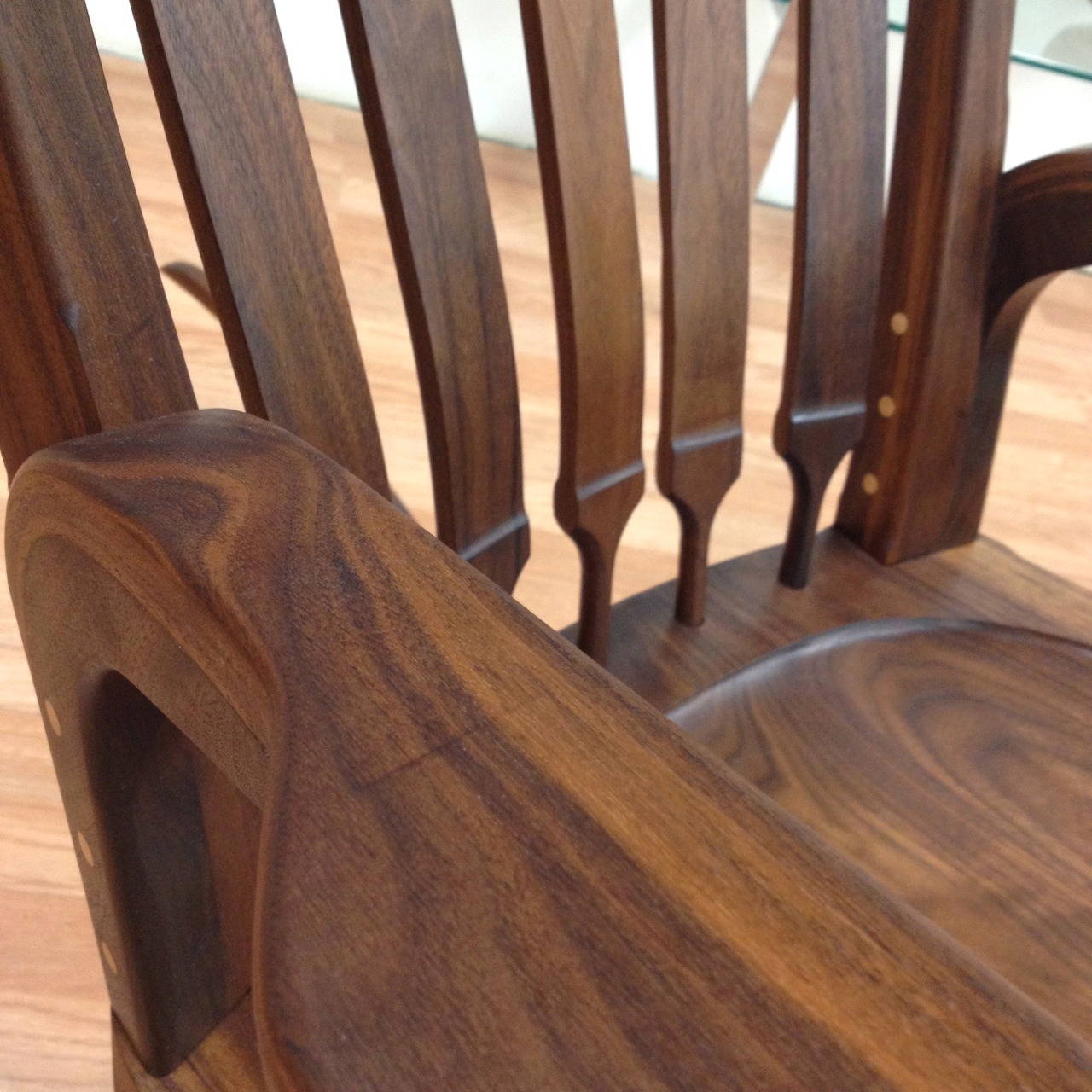 Beautiful Handcrafted Studio Rocking Chair by California Craftsman Lyle Otten 1