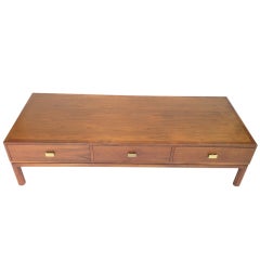 Danish Modern Walnut Coffee Table with Drawers for Storage by Motif Danish Modern Walnut Coffee Table with Drawers for Storage by Motif
