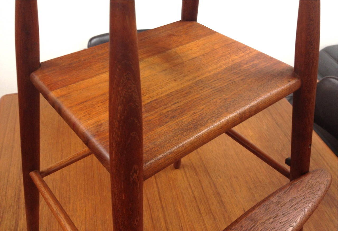 Early Nanna Ditzel Danish Modern Teak Child's High Chair by Kolds Savvaerk 4