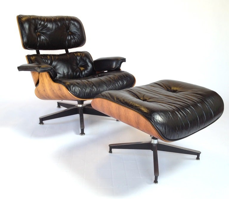 American Vintage Herman Miller Rosewood Charles Eames 670/671 Lounge Chair and Ottoman