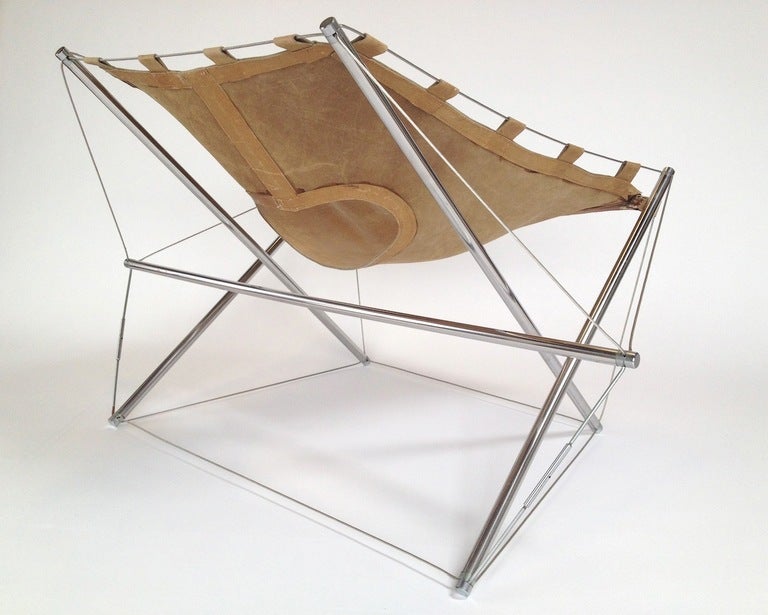 Mid-20th Century Tension Lounge Chair by J.H. Varichon