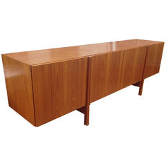 Exceptional Ib Kofod-Larsen Danish Modern Teak Credenza for Faarup Mobelfabrik