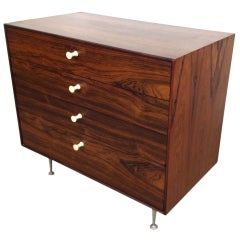 George Nelson Rosewood Thin Edge 4 Drawer Chest for Herman Miller.