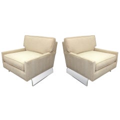 Pair of Lucite Club Lounge Chairs