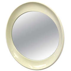 Unique Space Age Plastic Oval Shaped Wall Mirror