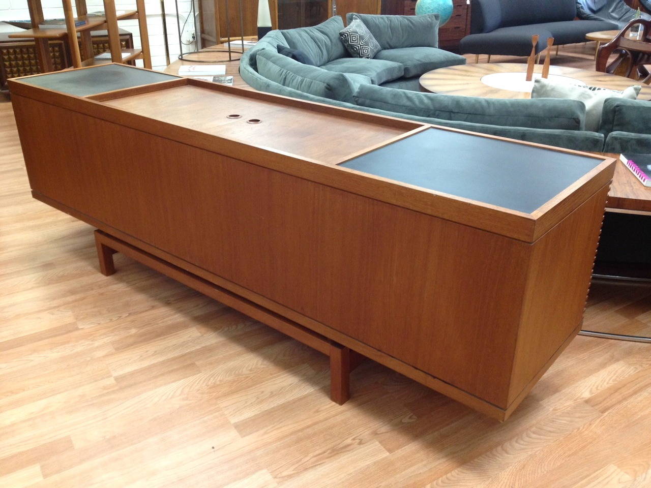 Vintage Danish Modern Teak Stereo Media Cabinet Credenza, Made in Denmark 6