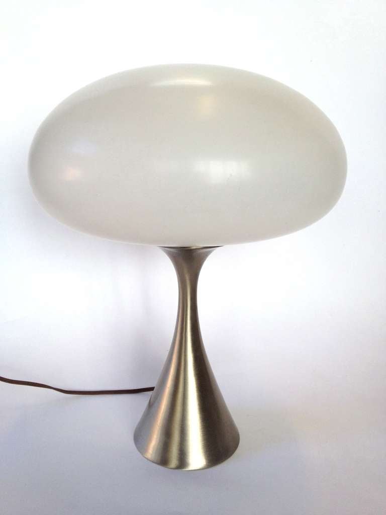 Laurel Mushroom Table Lamp with Brushed Aluminum Base