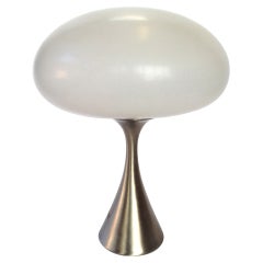 Laurel Mushroom Table Lamp with Brushed Aluminum Base