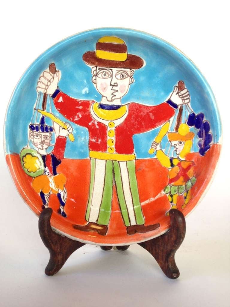 Small Decorative Ceramic Plate by Giovanni DeSimone after Pablo Picasso