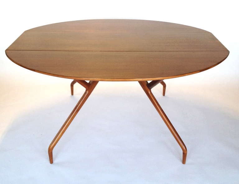 Greta Grossman Spider Leg Drop Leaf Dining Console Table for Glenn of California
