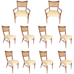 Set of 10 Paul McCobb Dining Chairs for Calvin