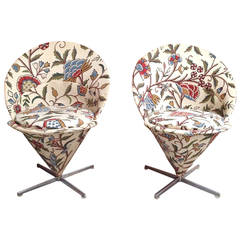 Pair of Early Verner Panton Cone Chairs