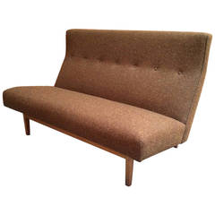 Vintage Jens Risom Danish Modern Armless Loveseat Sofa