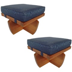 Pair of Greenrock Style Stools or End Tables after George Nakashima