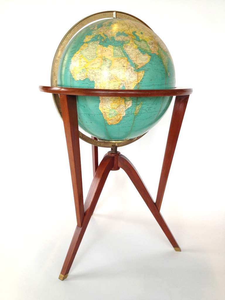 Dunbar Illuminated Floor Globe by Edward Wormley 1