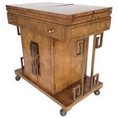 Expandable Serving Cart with Greek Key Detail by Mastercraft