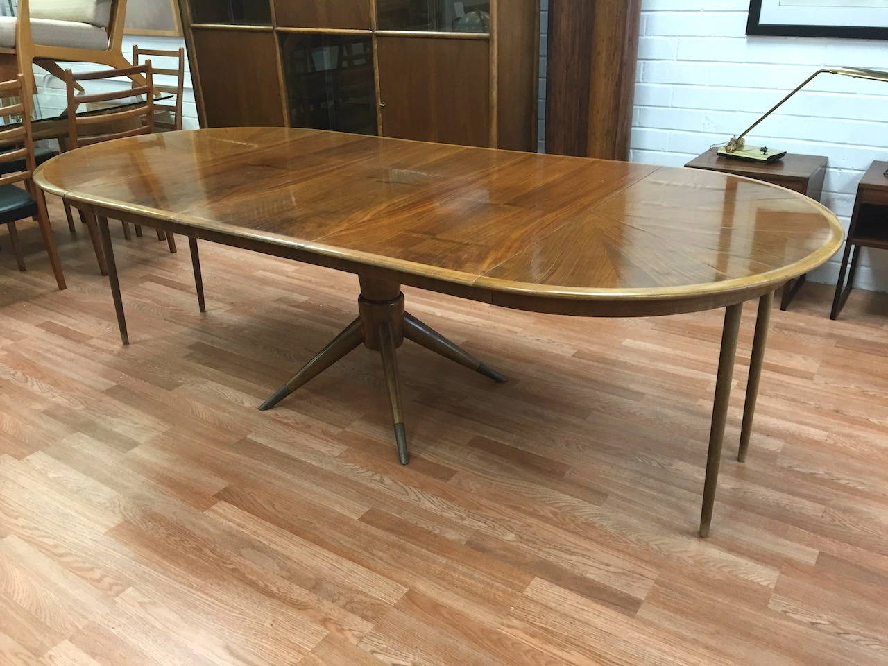Sculptural Dining Table with Three Leaves by Melchiorre Bega In Fair Condition In Long Beach, CA