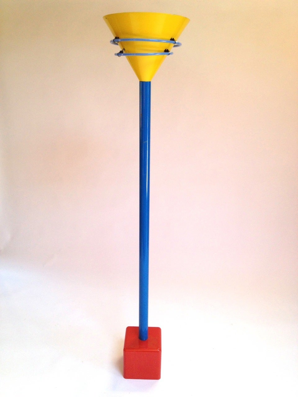 Vintage Memphis Style Halogen and Neon Floor Lamp
