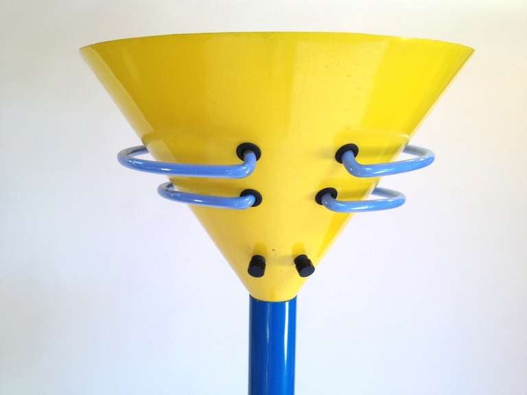 20th Century Vintage Memphis Style Halogen and Neon Floor Lamp