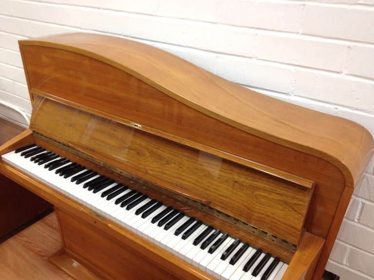Exceptional Danish Modern Maestro II Upright Piano by Rippen In Excellent Condition In Long Beach, CA