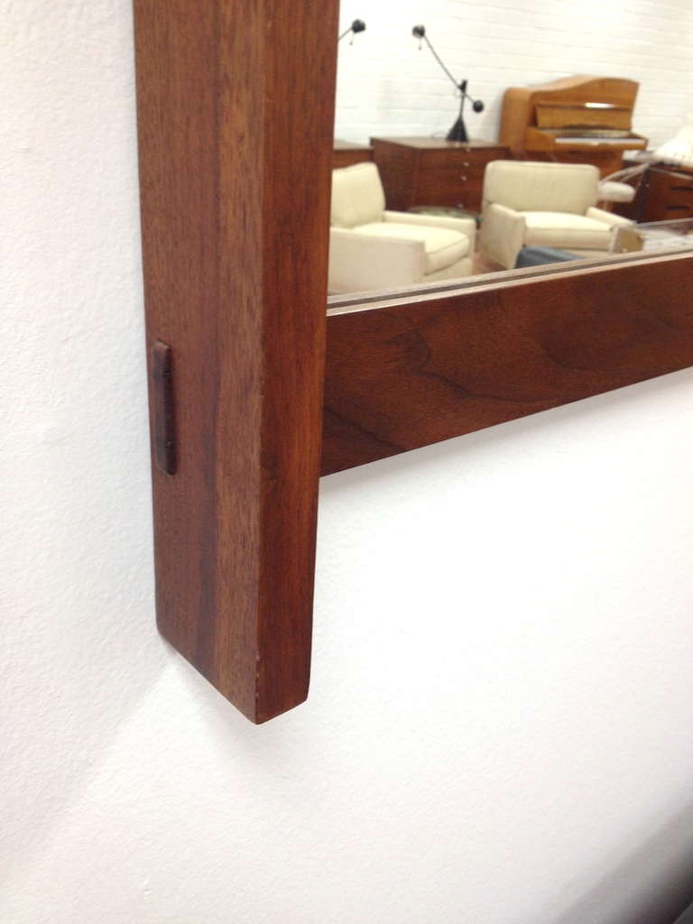 George Nakashima Studio Free Edge Picture Frame Wall Mirror c. 1971 2