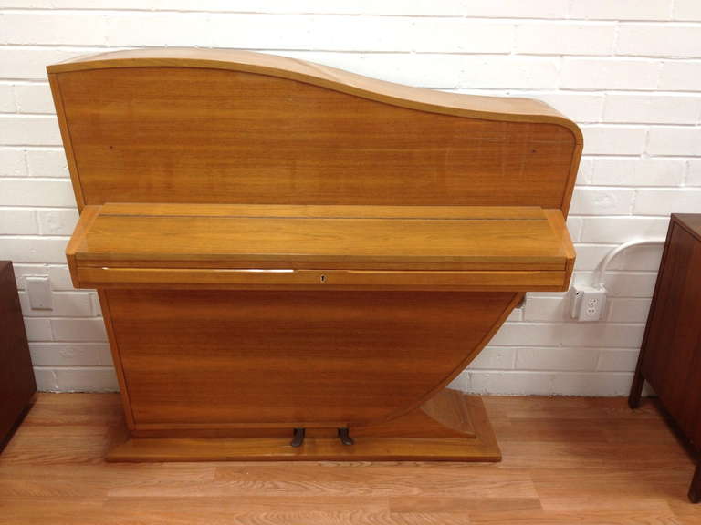 Wood Exceptional Danish Modern Maestro II Upright Piano by Rippen