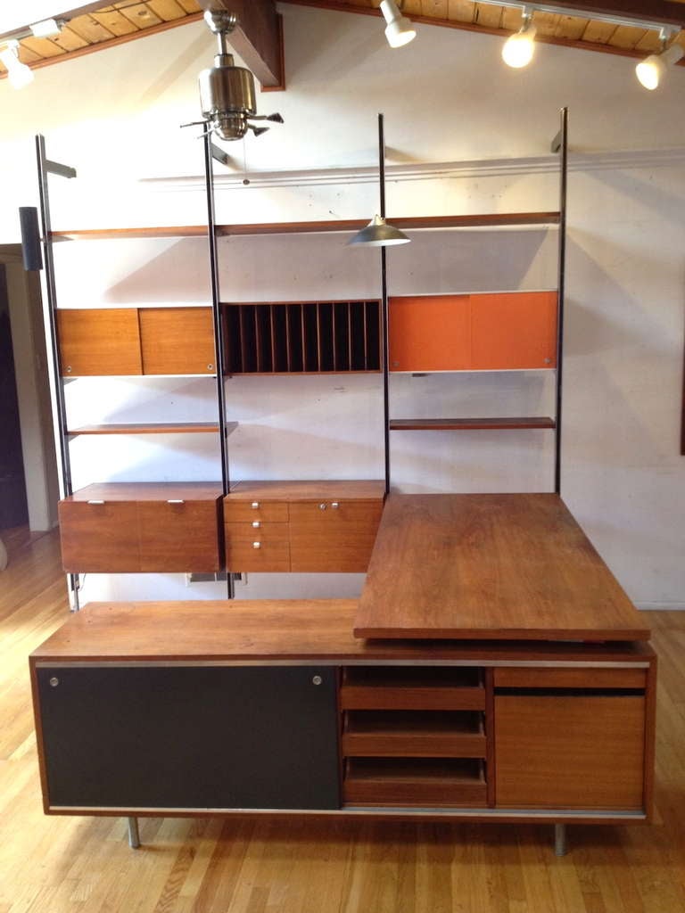 American Exceptional George Nelson CSS Wall Unit with Desk and Credenza by Herman Miller