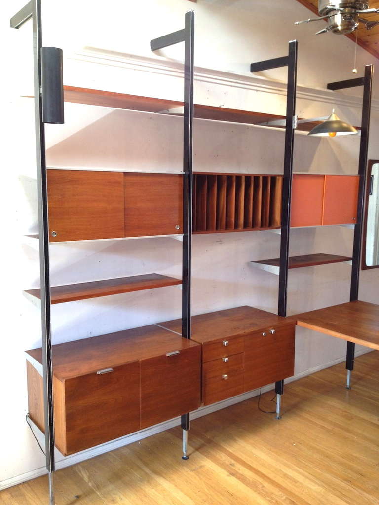 Mid-20th Century Exceptional George Nelson CSS Wall Unit with Desk and Credenza by Herman Miller