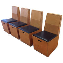 Vintage Set of Four Commissioned Frank Gehry Cardboard Chairs from R23 Sushi Restaurant