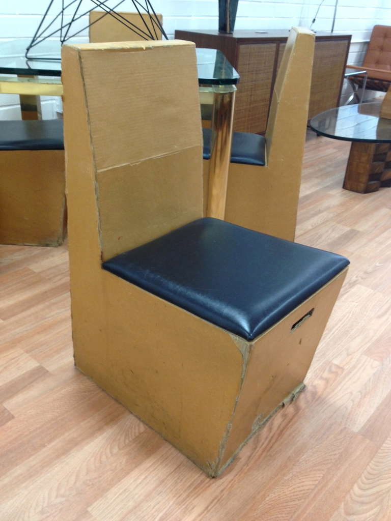 American Set of Four Commissioned Frank Gehry Cardboard Chairs from R23 Sushi Restaurant