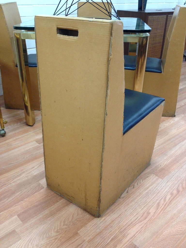 Set of Four Commissioned Frank Gehry Cardboard Chairs from R23 Sushi Restaurant 2