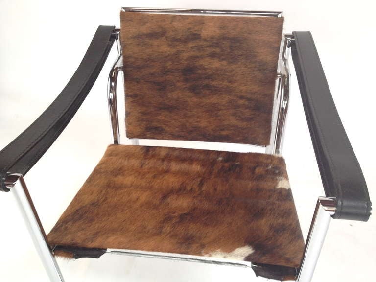 20th Century Authentic Signed Cassina Le Corbusier LC1 Cowhide Lounge Chair