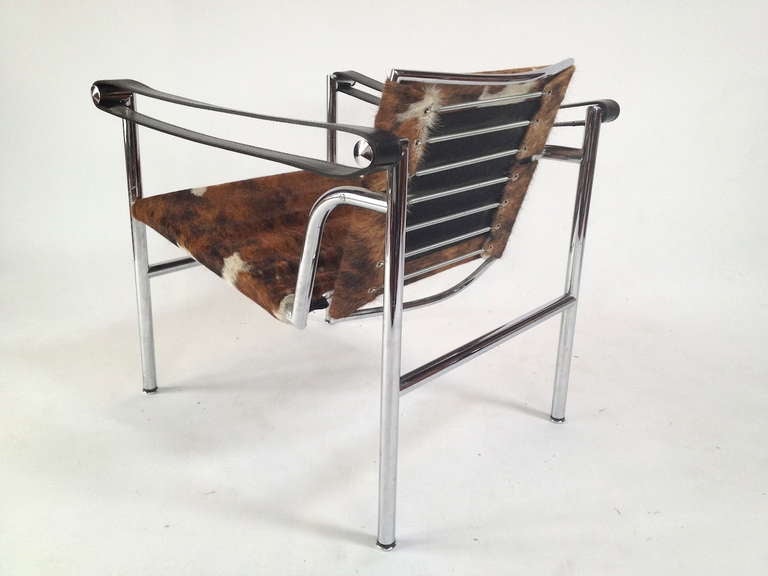 Authentic Signed Cassina Le Corbusier LC1 Cowhide Lounge Chair 2