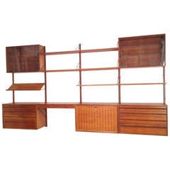 4 Section Danish Modern Cado Wall Unit by Poul Cadovious