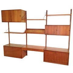 3 Section Danish Modern Cado Wall Unit by Poul Cadovious