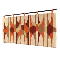 Exceptional Evelyn Ackerman Hand Hooked Rug Tapestry Wall Hanging for ERA